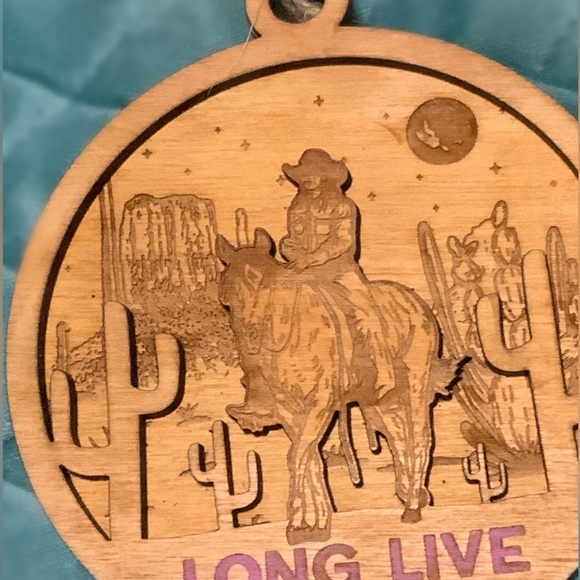 Rustic Cowgirl Ornament - "Long Live Cowgirls" Western Decor - Picture 5 of 6